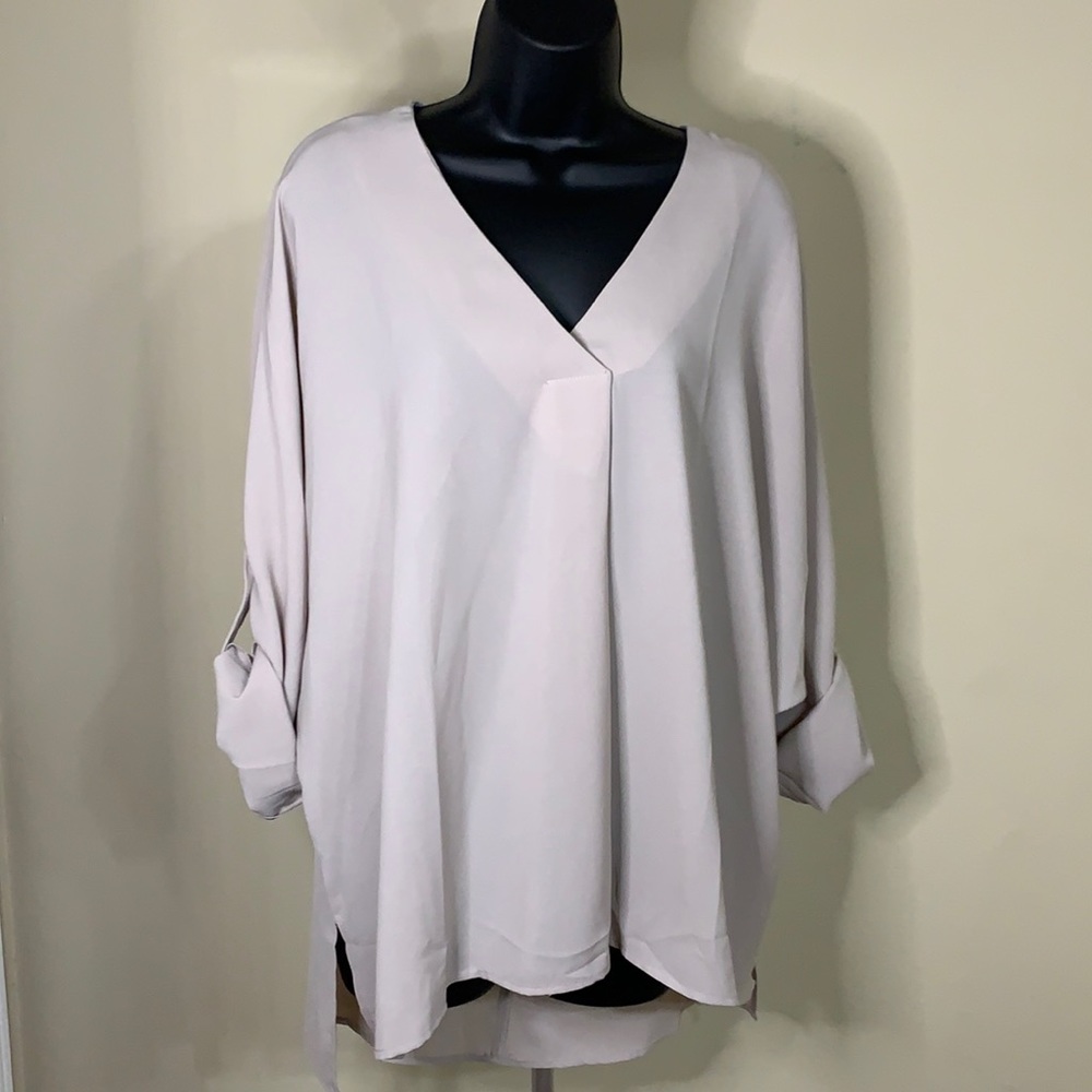 XL Greige Tunic Top